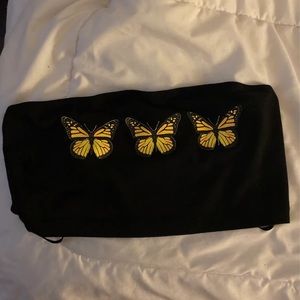 butterfly tube top